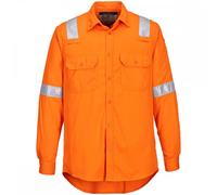Portwest FR720 FR Lightweight Anti-static Shirt Orange M Colour: Orang M