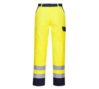 Portwest FR92 Bizflame Hi Vis Flame-Resistant Work Trousers | EN ISO 11612, 330g Cotton-Rich Fabric, Six Pockets, Brass Zip
