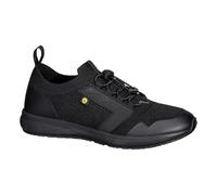 Portwest FT22 Occupational Trainer O1 ESD Flyknit Metal Free Toggle Slip Resistant EVA Rubber Machine Washable Anti Static Lightweight Footwear, Black 42