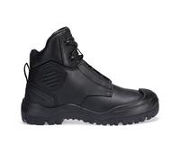 Portwest FT30 Leather Ankle Boot S3 SC Safety Work Boot Buffalo Leather Upper Steel Toecap & Midsole Heat Resistant Outsole Scuff Cap Cold Insulation SR, Black, 5