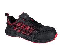 Portwest FT35 Compositelite Ogwen Low Cut Trainer S1P Black/Red UK4 Co UK4 - EU37 - US5