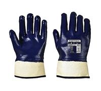 Portwest Fully Dipped Nitrile Safety Cuff, Size: M, Colour: Navy, A302NARM