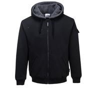 Portwest Fur Lined Hoody jacket full zip Hoodie Pewter Jacket - KS32