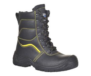 Portwest FW05BKR45 Steelite Fur Lined Protector Boot, S3 CI, Regular, Size: 45/1, Black