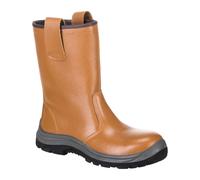 Portwest FW06 Steel Action Leather Rigger Mens Work Boots | EN ISO 20345 S1P HRO SRC CI, PU Rubber Dual Density Outsole