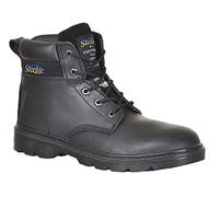 Mens Premium Leather Ankle Safety Boots Lace Up Steel Toe Cap Work Boots Shoes