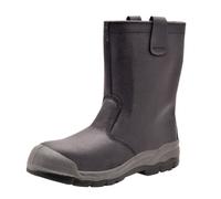 Portwest FW13 Steel Action Leather Rigger Boot Scuff Cap Faux Fur Lined
