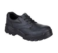 Portwest FW14 Steel Split Leather Low Shoe Padded Collar Lace-Up Fastening