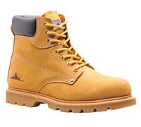 Portwest FW17 Steel Leather Welted Ankle Boot Back Pull-Tab Rubber Outsole