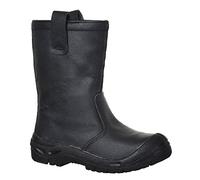 Portwest FW29BKR40 Steelite Rigger Boot, Scuff Cap S3 CI, Regular, Size: 40, Black