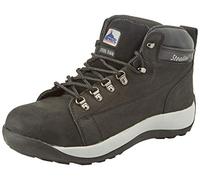 Portwest FW31BKR45 Steelite Mid Cut Nubuck Boot, SB HRO, Regular, Size: 45/1, Black