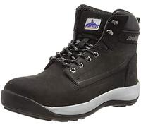 Portwest FW32 Steel Nubuck Leather Mid Boot Padded Collar Lace-Up Fastening