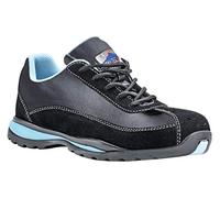 Portwest FW39 Steel Leather Trainer Padded Collar Suede Upper Lightweight