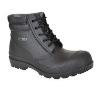 Portwest FW45BKR45 PVC Boot, S5, Regular, Size: 45, Black