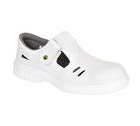 Portwest FW48 Steelite ESD Ebro Safety Sandal Self-Cleaning Outsole White