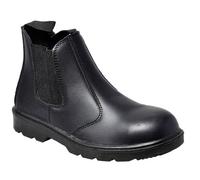 Portwest FW51 Steel Leather Dealer Boot Elasticated Gussets Back Pull-Tab