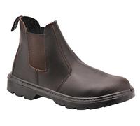 Portwest FW51 Steel Leather Dealer Boot Elasticated Gussets Back Pull-Tab