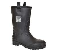 Portwest FW75BKR38 Series FW75 Neptune Rigger Boot, S5 CI, Regular, Size: 38, Black