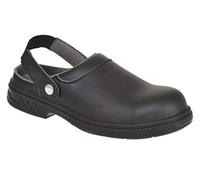 Portwest Safety Clog Steelite FW82BKR42 – SB AE WRU, Clean Area, Black, Size 42