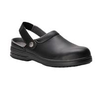 Portwest Steelite Safety Clog FW82BKR39 – SB AE WRU – Black Size 39