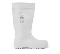 Portwest FW84 Steel PVC Food Wellington Fully Waterproof Cold Insulation | White, 3, S4 EN ISO 20345, CE Certified, EN 13832-3, Anti-Static Footwear, Chemical Resistant, Slip Resistant, Corporate