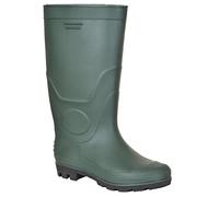 Portwest FW90 PVC Waterproof Mens Wellington Boots Adult Wellies Slip Resistant Protective Footwear, Green, 45