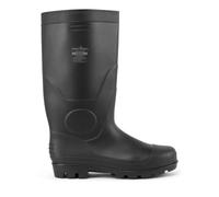 Portwest FW90 Occupational PVC Wellington Steel Toe Cap Fully Waterproof | Black, 12, O4 EN ISO 20347, CE Certified, Anti-Static Footwear, Fuel and Oil Resistant Outsole, Wide Opening, Agriculture