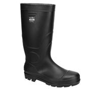 Portwest PVC Non Safety Wellington Boots Black Size 9