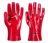 Portwest Grip 12 PVC Gauntlet 27cm XL Red (Pack of 12)