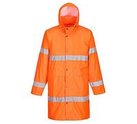 Portwest H442 Hi-Vis Rain Coat 100cm Long Sleeve Machine Washable Polyester