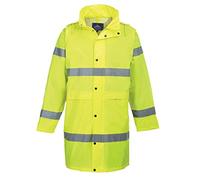 Portwest H442 Hi-Vis Rain Coat 100cm Long Sleeve Machine Washable Polyester