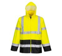 Portwest H443 Hi-Vis Contrast Classic Mens Waterproof Jacket | EN 343 Class 4:1, EN ISO 20471 Class 3 S Upwards, 25-Wash Certification