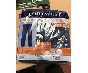 PORTWEST HEAVYWEARING WATERPROOF RAIN TROUSER EXTRA SMALL CONSTRUCTION COMMUTING