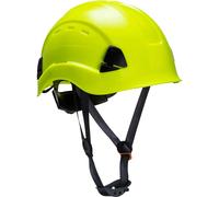 Portwest Safety Helmet PS63 Height Endurance - Vented ABS Shell, 6-Point Harness - Yellow