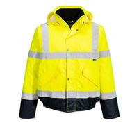 Waterproof Hi-Vis 2-Tone Padded Bomber Jacket RIS 3279 Portwest S266