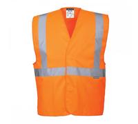 Portwest Hi-Vis 1 Band Vest Orange S-M Colour: Orange, Size: S-M S-M