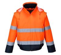 Portwest Hi Vis 2-in-1 Contrast Lite Bomber Jacket 3XL Orange/Navy
