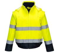 Portwest Hi Vis 2-in-1 Contrast Lite Bomber Jacket 3XL Yellow/Navy