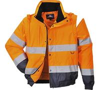 Portwest HI-Vis 2-in-1 Jacket, Size: L, Colour: Orange, C468ORRL
