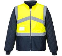 Portwest Hi-Vis 2-Tone Jacket - Reversible, Size: XL, Colour: Yellow/Navy, S769YNRXL