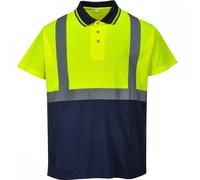 Portwest Hi-Vis 2-Tone Polo Shirt Yellow/Navy S Colour: Yellow/Navy, C S