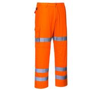 Portwest RT49 Hi Vis Band Combat Trousers Orange 3XL 31"