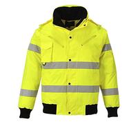 Portwest Hi-Vis 3-in-1 Bomber Jacket, Size: XXXL, Colour: Yellow, C467YERXXXL