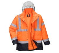 Portwest Hi-Vis 4-in-1 Contrast Traffic Jacket Waterproof Reflective S471