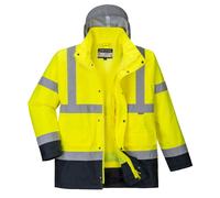 Portwest Hi-Vis 4-in-1 Contrast Traffic Jacket Waterproof Reflective S471