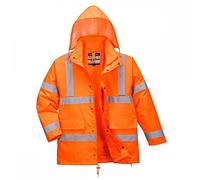 Portwest Hi-Vis 4-in-1 Traffic Jacket, Size: XL, Colour: Orange, S468ORRXL