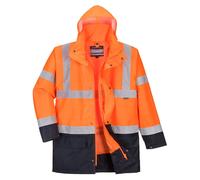 Portwest Essential 5-in-1 Two-Tone Jacket, Size: XXXL, Colour: Orange/Navy, S766ONRXXXL