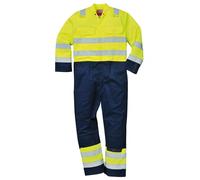 Portwest Hi-Vis Anti-Static Bizflame Pro Coverall Yellow/Navy Size: 3X 3XL 31"