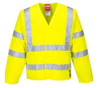 Portwest Hi-Vis Anti Static Jacket - Flame Resistant, Size: XX/3X, Colour: Yellow, FR85YERXX/3X