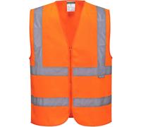 C375 VEST YELLOW HI-VIS ZIPPED (L)